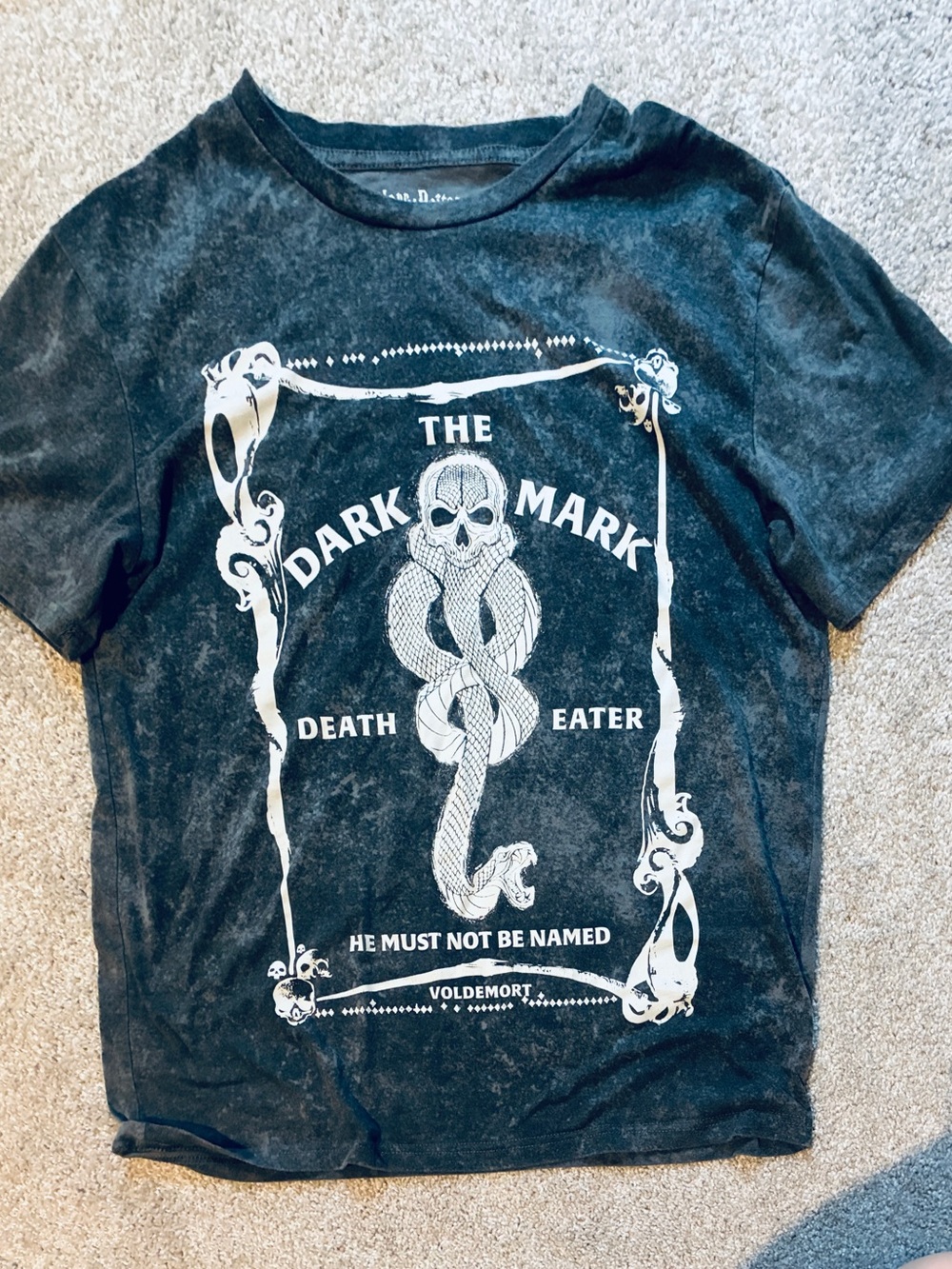 Oversized Harry Potter Black Short Sleeve 'Dark Mark' Graphic Tee